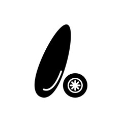 Cucumber icon, modern vector isolated on white background.