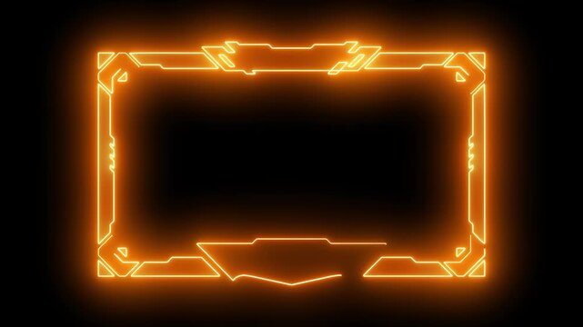 game frame glowing light effect green screen background