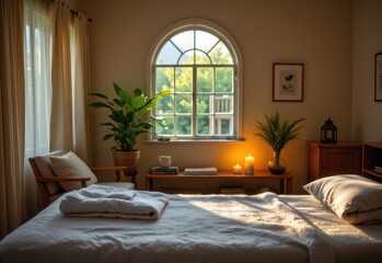 peaceful therapy room glowing warmly, peppermint oil diffused, supporting focus and respiratory health, cinematic realism, natural herbal tones, soothing wellness environment.