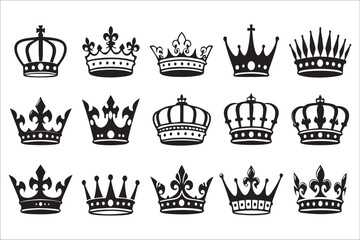 Elegant royal crown designs collection images silhouette