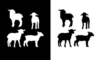 sheep silhouette vector illustration, animal silhouette black, pet, kid, black, animal, icon, symbol, design, art, silhouettes, silhouette, illustration, white, wildlife, wild, cow, farm, vector, pig,