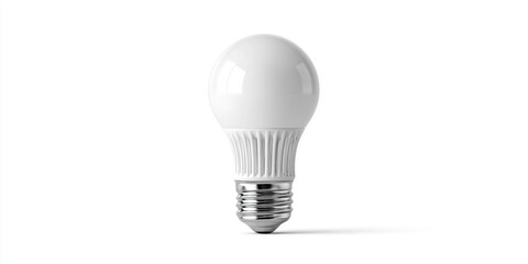 A minimalist light bulb. isolated on white background. 3D Illustration.