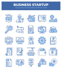 Business Startup Icon Set. 25 Essential Icons for Your Business