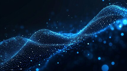 Dynamic digital wave with glowing particles for tech innovation