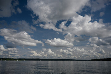 clouds over the lake