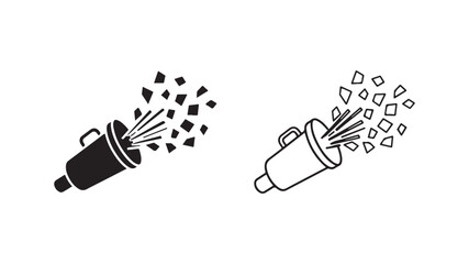 Exploding firecracker with sparks