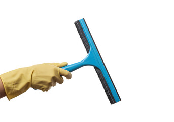 Gloved hand wiping down surfaces with a squeegee, professional cleaning for a spotless home, promote hygiene and cleanliness, sparkling results, effective cleaning tool