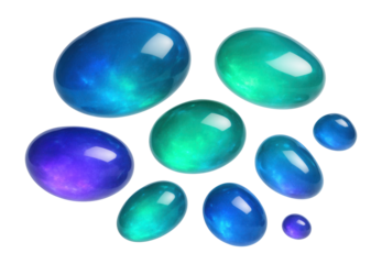 Gem-like glowing stones for decorating a home bar area, adding a touch of elegance and intrigue.