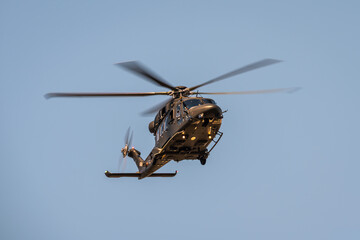 Military Helicopter in Flight – Armed Forces Attack