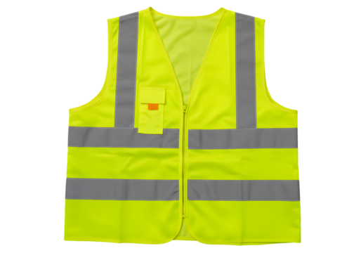 High visibility safety vest for construction workers and road crews ensuring workplace safety and compliance with regulations, bright yellow for enhanced visibility