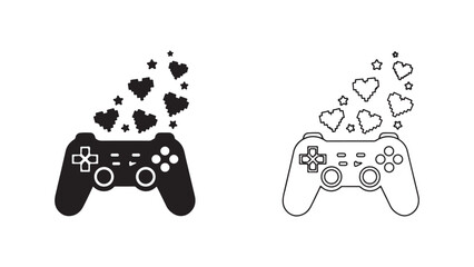 Game controller with hearts and stars © Al