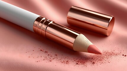 Elegant Lip Liner Still Life Makeup Beauty Cosmetic Product Shot with Delicate Pink Tones for Feminine Appeal