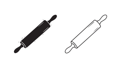 Rolling pin icon with transparent background