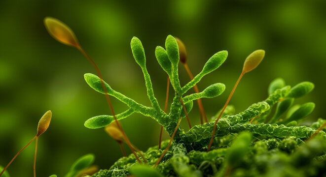 Moss Protonema Branching to Form Gametophytes