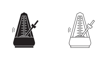 Metronome musical instrument with transparent background