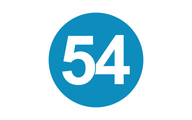 Circle 54 Number Logo Design Service For Your Business