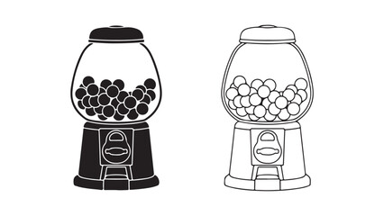 Gumball machine icon with transparent background