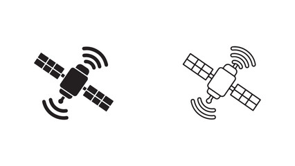 Satellite icon with transparent background