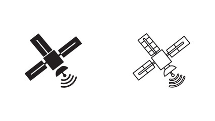 Satellite icon with transparent background