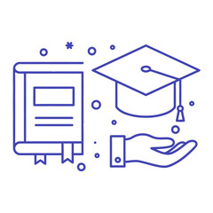 scholarship grant in hand for education illustrating financial aid for college creating an opportunity for students evoking academic success and future growth.