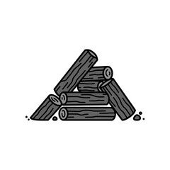 stack of firewood logs a neat pile of wooden logs ready for burning ideal for illustrating warmth camping or rustic home decor representing natural fuel