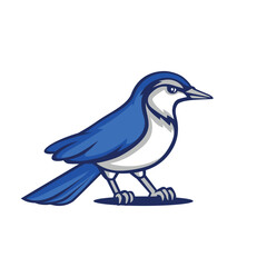 Obraz premium blue bird abstract logo modern style