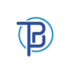bp letters abstract logo modern style