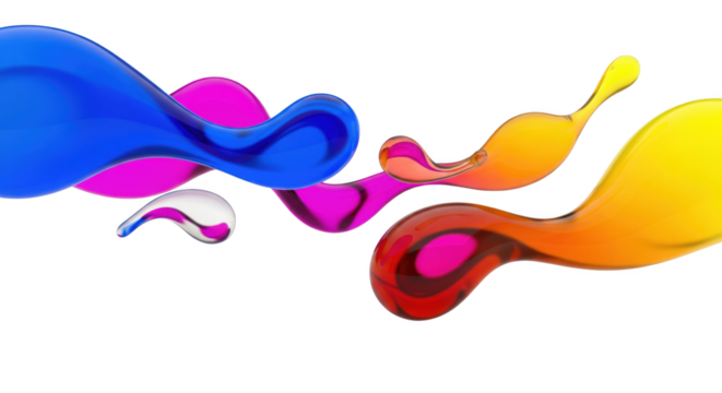 Vibrant fluid dynamics in an abstract and mesmerizing multicolored design