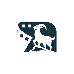 goat video abstract logo modern style