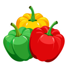 red and yellow peppers