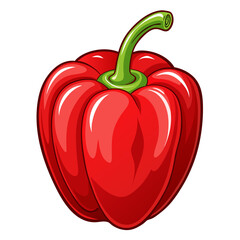 red pepper isolated on white