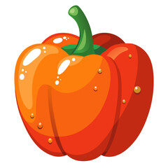 red pepper on a white background