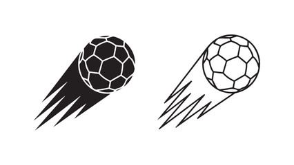 Obraz premium Soccer ball in motion with transparent background