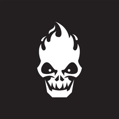 skull bone abstract logo modern style