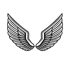 wings bird abstract logo modern style