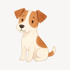 Fototapeta premium Cute cartoon dog illustration.