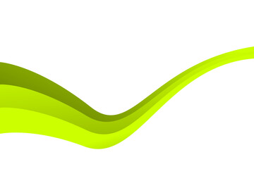 Green layer wave abstract background with white space for text and message. template design	