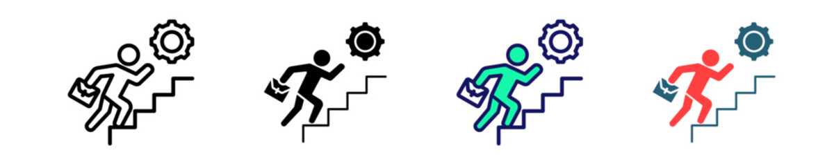 Career Progress  Icon Set Multiple Style Collection