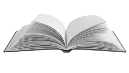 Open book with blank pages, perfect for writing or reading