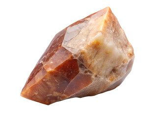  Sharp, pointed stone with a brown tip isolated on white background ,PNG.AI Generated.