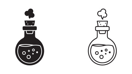 Potion bottle icon with transparent background