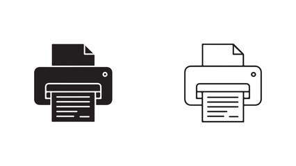 Printer icon with document and paper output