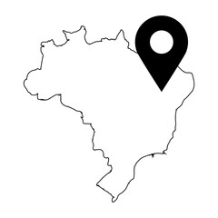Brazil Outline Map Share Location