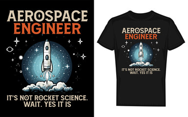 Aeronautical Engineer Cat Silhouette Design for Aviation Enthusiasts Featuring a Stylized Feline in a Striking Silhouette Against an Aerospace Backdrop Perfect for T Shirts and