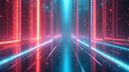 Futuristic vertical minimalist graphic narrow luminous glass rays abstract gradient modern sleek professional creative layout digital UI media branding