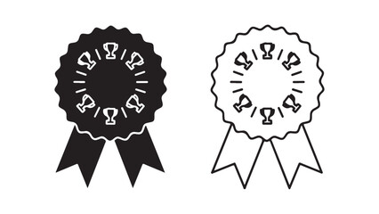Ribbon award icon with transparent background