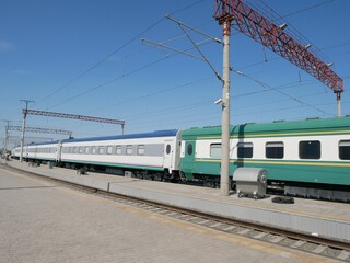 Naklejka premium ウズベキスタンの寝台列車