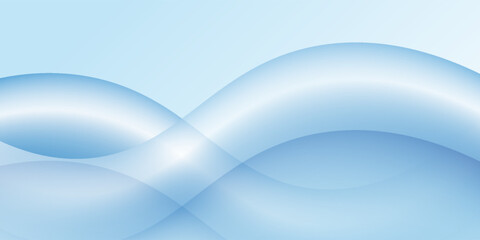 Blue wave gradient on white backdrop. Soft, flowing, serene design . Abstract background with grain noise texture