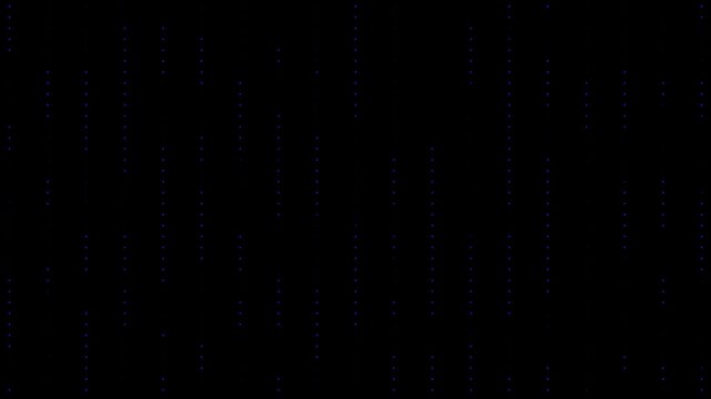 Cybernetic Blue Particle Grid on Dark Background - 3d Looping Animation at 60fps