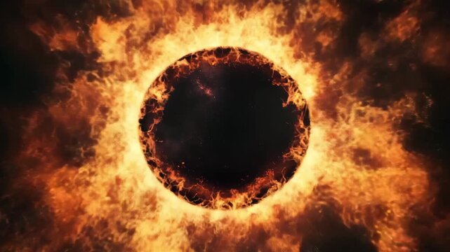 Discover the awe inspiring interplay of fire and darkness as cosmic phenomena unfold in a dramatic display of energy and form